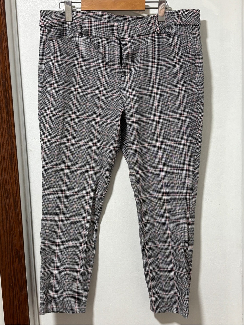 Old Navy Pixie Ankle Pants Size 16 Checkered Plaid Slim Fit Work Pants